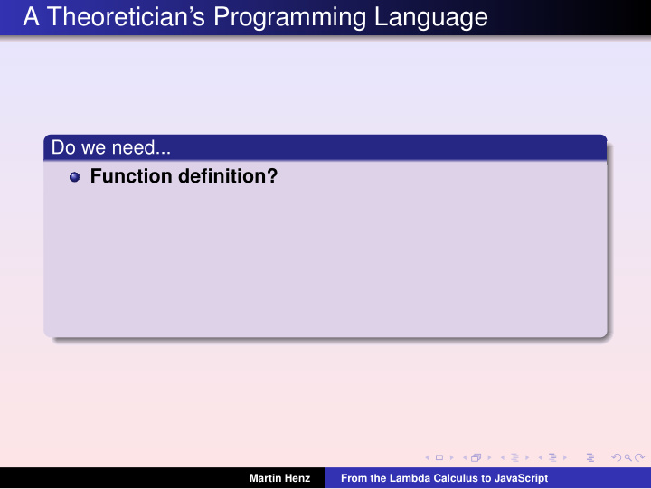 a theoretician s programming language