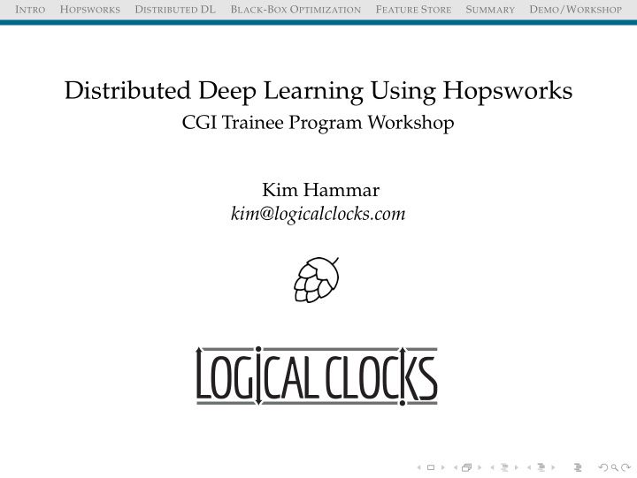 distributed deep learning using hopsworks