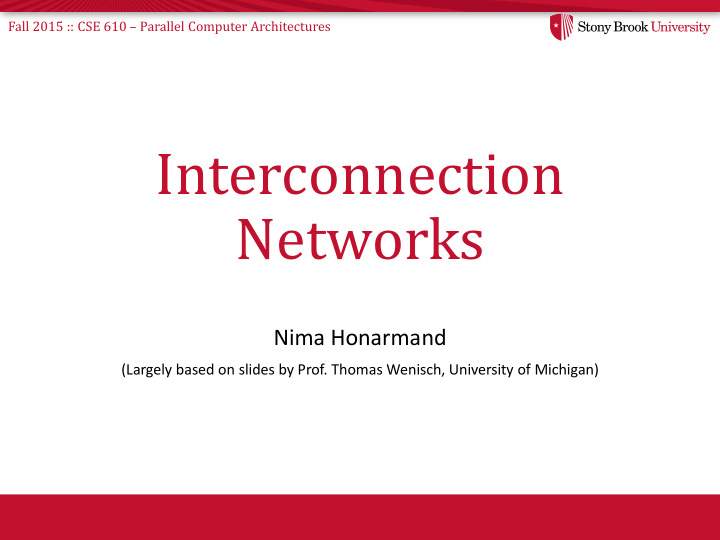 interconnection networks