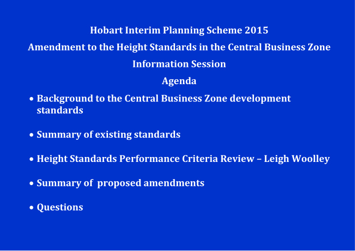hobart interim planning scheme 2015 amendment to the