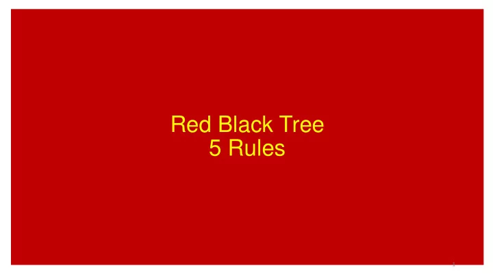 5 rules