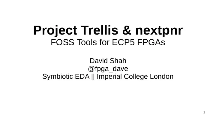 project trellis nextpnr