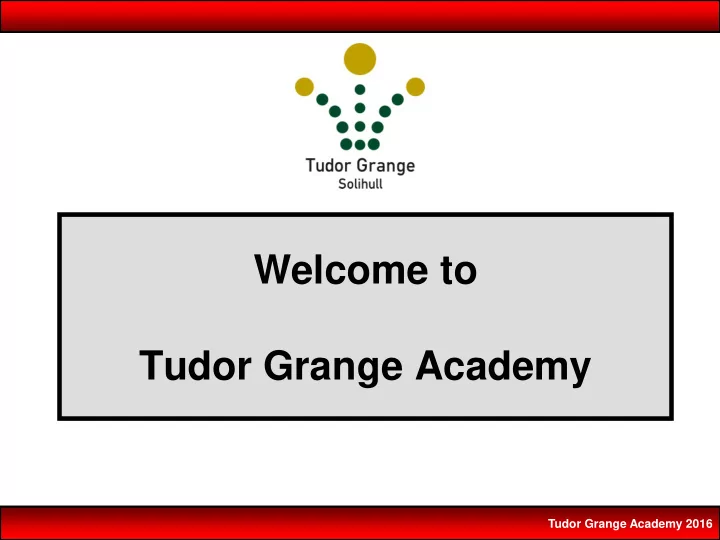 welcome to tudor grange academy