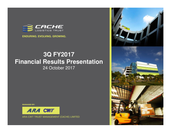 3q fy2017 financial results presentation