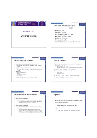 universal design   perceptible information   tolerance for error   low physical effort