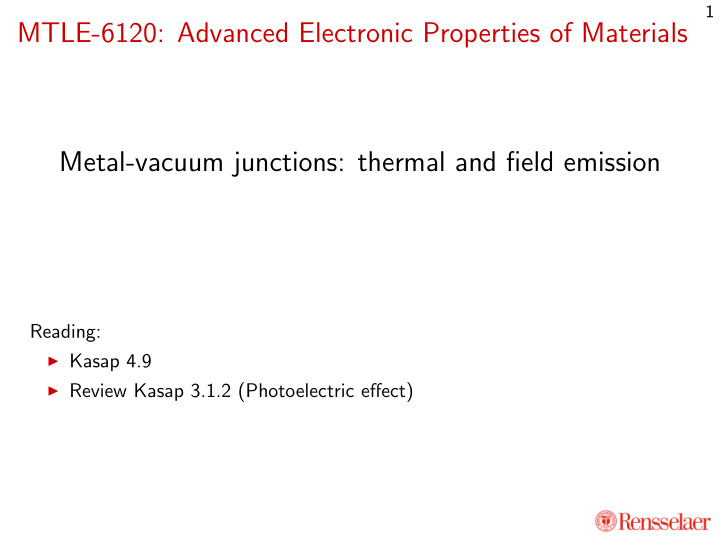 mtle 6120 advanced electronic properties of materials