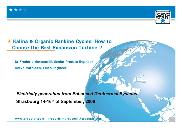 kalina organic rankine cycles how to choose the best