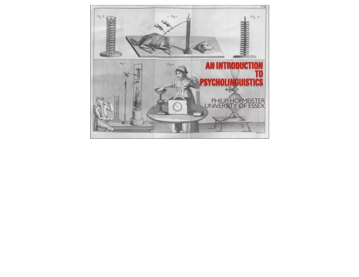 an introduction to psycholinguistics