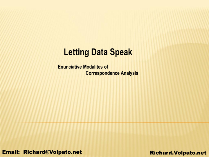 letting data speak