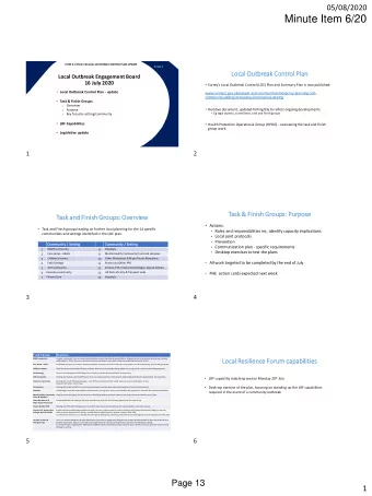 Minute Item 6/20  ITEM 6: COVID-19 LOCAL OUTBREAK CONTROL PLAN UPDATE  Annex 1  Local  l Out