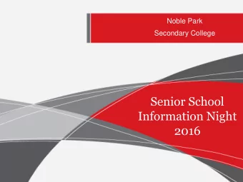 2016  Welcome  Principal  Ms. Pam Dyson  Senior School Team  A.P. Senior School: Ms Jo