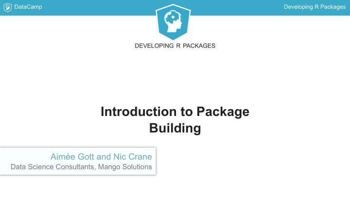 introduction to package building