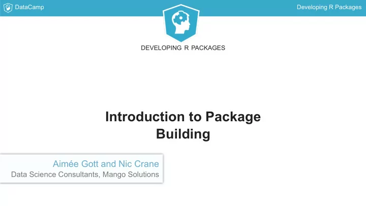 introduction to package building