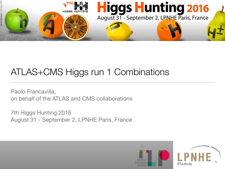 atlas cms higgs run 1 combinations