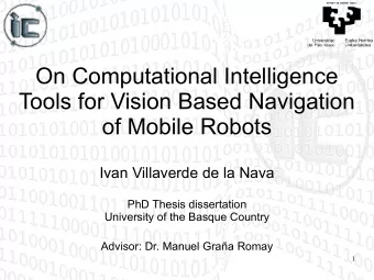 On Computational Intelligence  Tools for Vision Based Navigation  of Mobile Robots  Ivan Villaverde