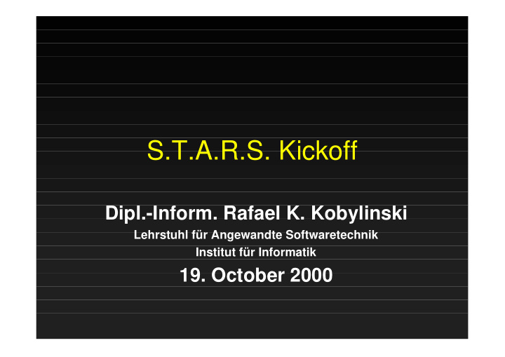 s t a r s kickoff