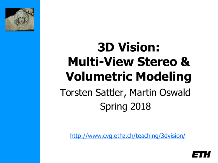 3d vision multi view stereo volumetric modeling