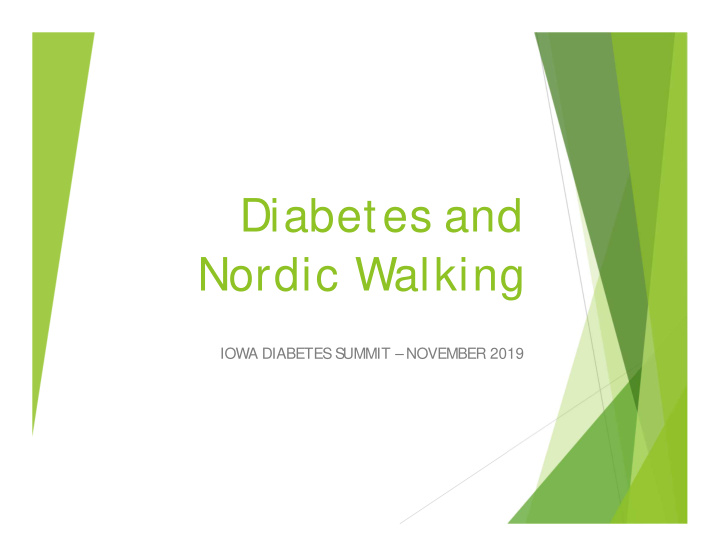 diabetes and nordic walking