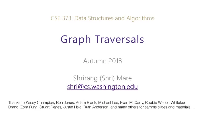 graph traversals
