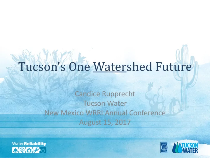 tucson s one watershed future