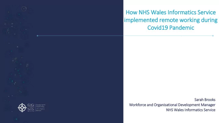 how nhs s wale les in inform rmatic ics se serv rvic ice