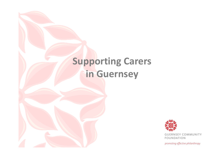 supporting carers in guernsey wayne bulpitt chair