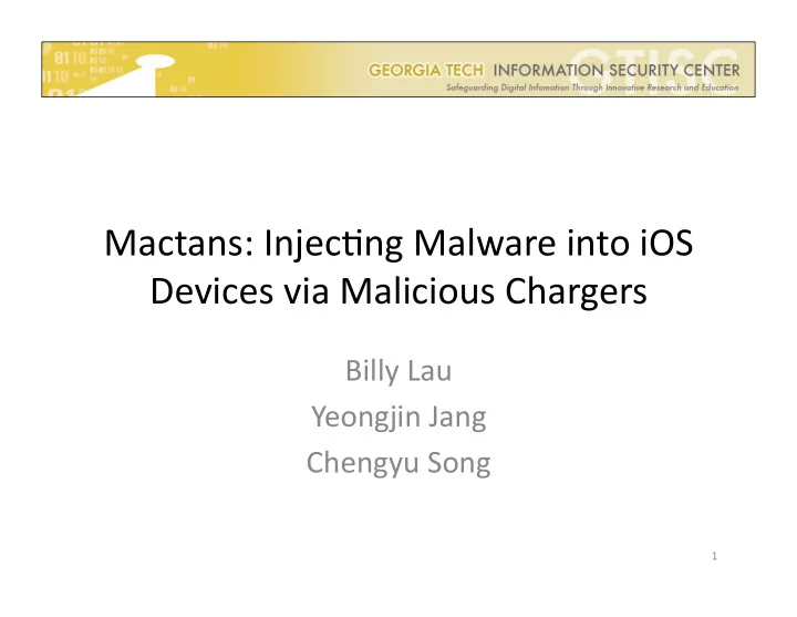 mactans injec ng malware into ios devices via malicious
