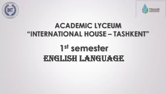 EN  ENGL  GLISH  ISH LAN  ANGUAG  GUAGE  Topic 23: Solutions. Intermediate.  Unit 3. WORd families.