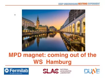 MPD magnet: coming out of the  WS  Hamburg  Magnet Options  Make it smaller  &amp;  Save $$$  Two