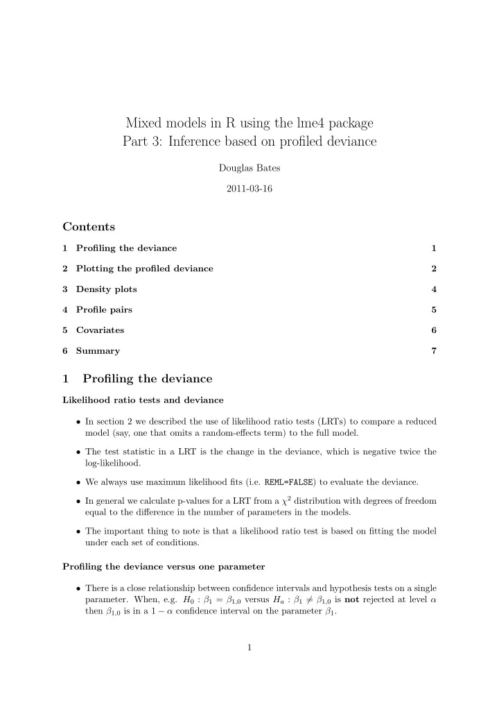mixed models in r using the lme4 package part 3 inference