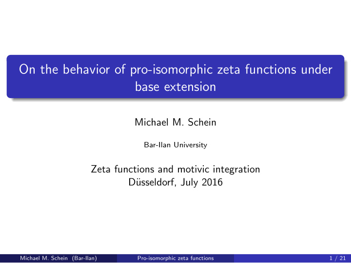 on the behavior of pro isomorphic zeta functions under