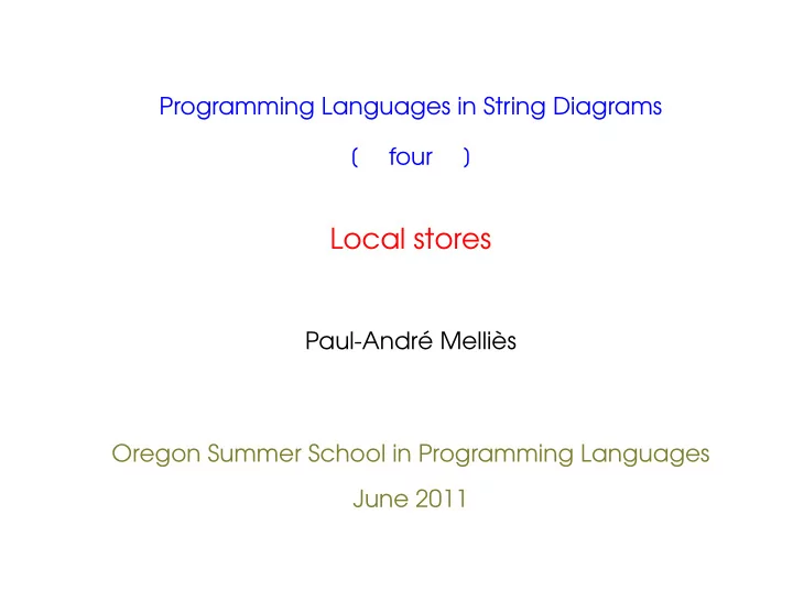 local stores
