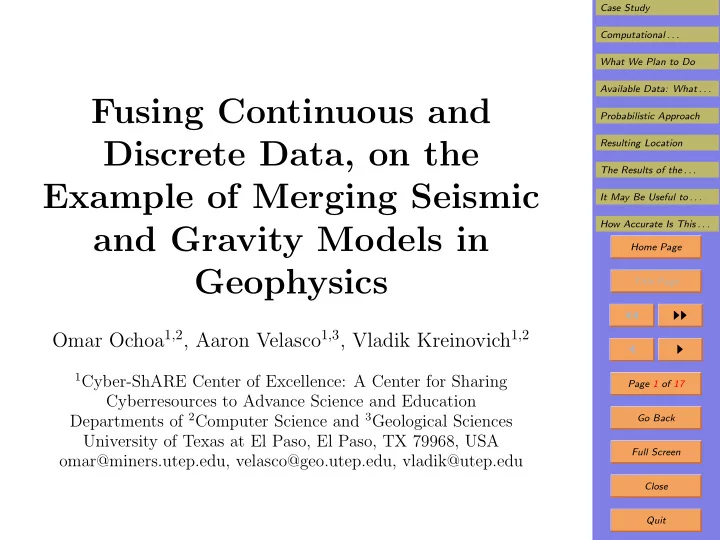 fusing continuous and