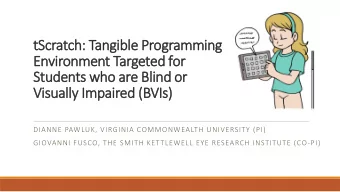 tScr  cratch  ch: T  Tang  ngibl  ble P  Program  amming  ng  Envi  vironmen  ent T  Targeted  ed f