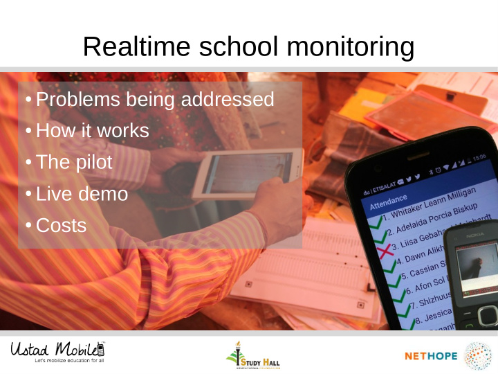 realtime school monitoring