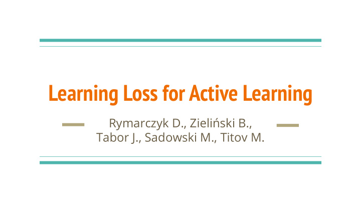 learning loss for active learning