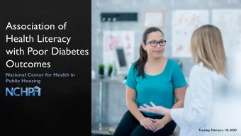 Tuesday, February 18, 2020  Training and  Outreach  Research and  Technical  and  Evaluation