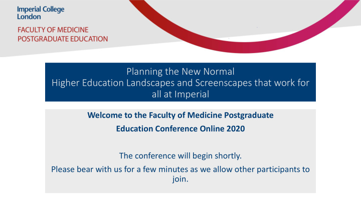 planning the new normal higher education landscapes and