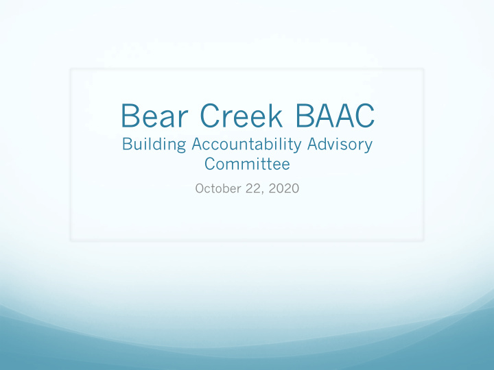 bear creek baac