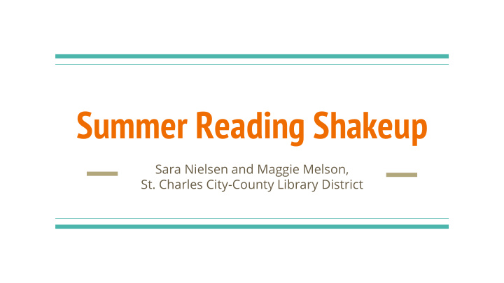 summer reading shakeup