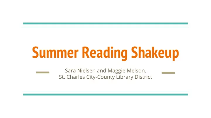 summer reading shakeup