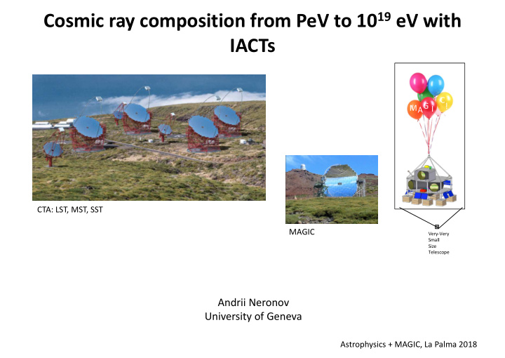 cosmic ray composition from pev to 10 19 ev with iacts