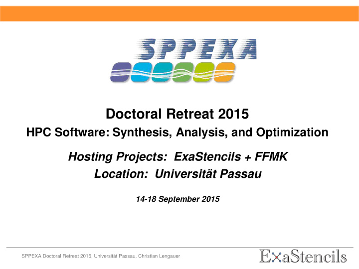 doctoral retreat 2015