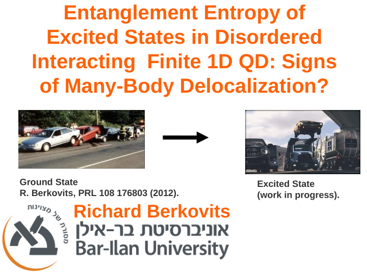entanglement entropy of excited states in disordered