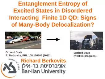 Entanglement Entropy of  Excited States in Disordered  Interacting  Finite 1D QD: Signs  of