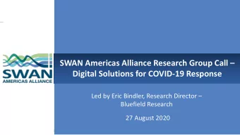 SWAN Americas Alliance Research Group Call   Digital Solutions for COVID-19 Response Led by Eric