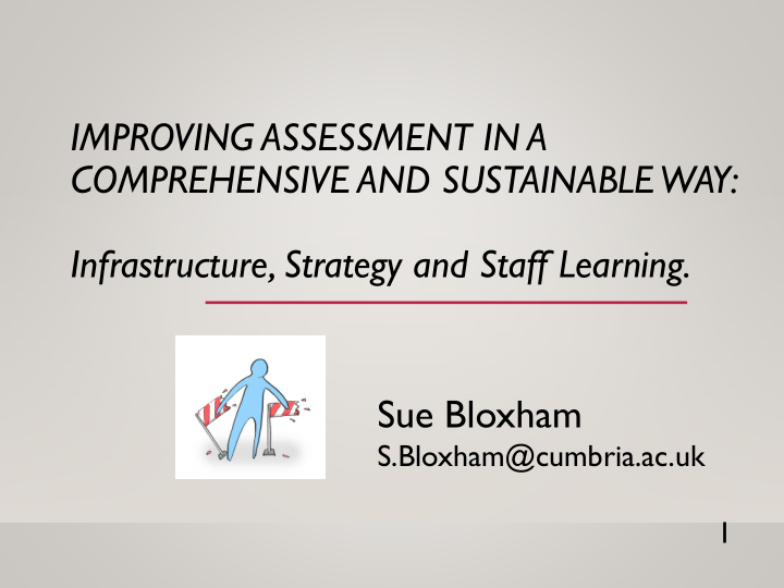 improving assessment in a comprehensive and sustainable