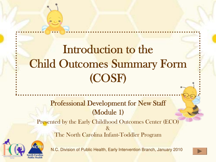 introduction to the introduction to the child outcomes