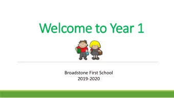 Welcome t  to Year 1  1  Broadstone First School  2019-2020  Whos W  s Who?  CEO of the