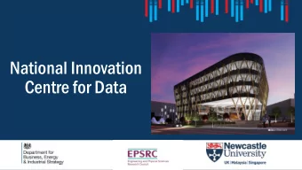 Centre for Data  National Innovation Centre for Data  NICD provides organisations with the skills